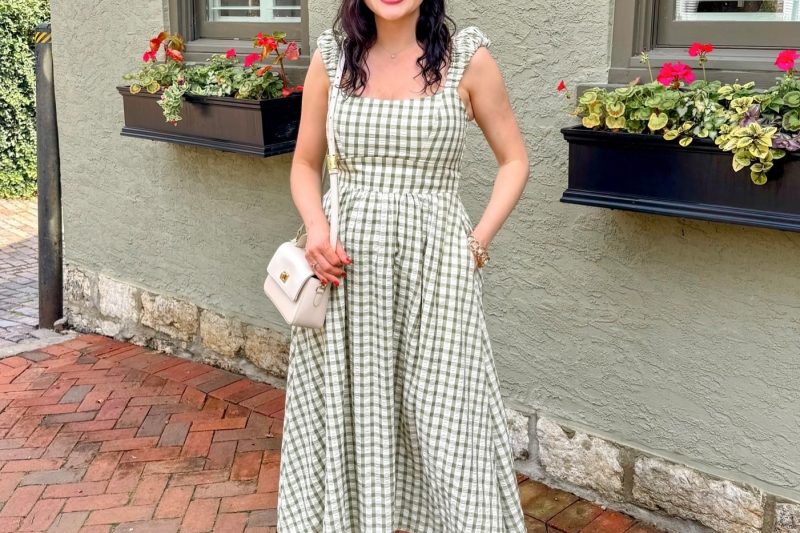 A Soft Gingham Midi Dress for Easy Summer Dressing